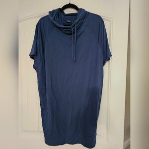 Blue sweatshirt dress